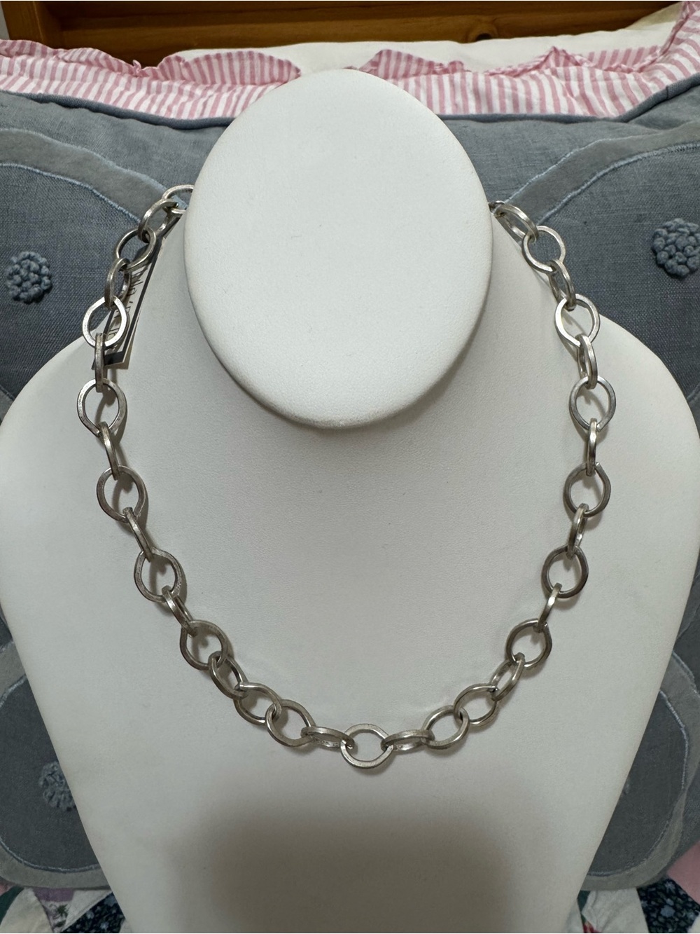 Luka n Lee Polished Silver Link Necklace for Women - Sleek Chain Design Layering